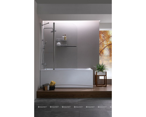 Шторка на ванну Aquanet SG-1200, прозрачное стекло