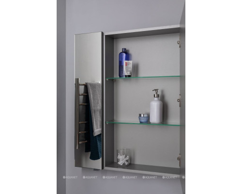 Зеркальный шкаф Aquanet Алвита 90 серый антрацит