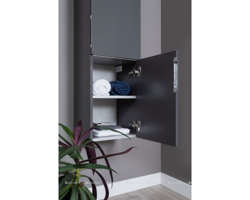 Шкаф-пенал Aquanet Алвита 35 серый антрацит