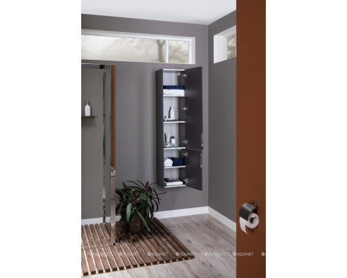 Шкаф-пенал Aquanet Алвита 35 серый антрацит