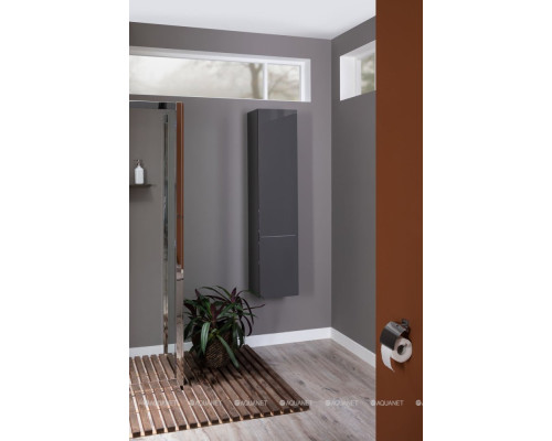 Шкаф-пенал Aquanet Алвита 35 серый антрацит