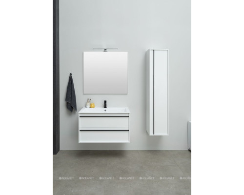 Зеркало Aquanet Lino 90 белый матовый