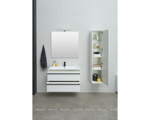 Зеркало Aquanet Lino 90 белый матовый