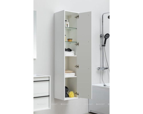 Шкаф-пенал Aquanet Lino 35 белый матовый