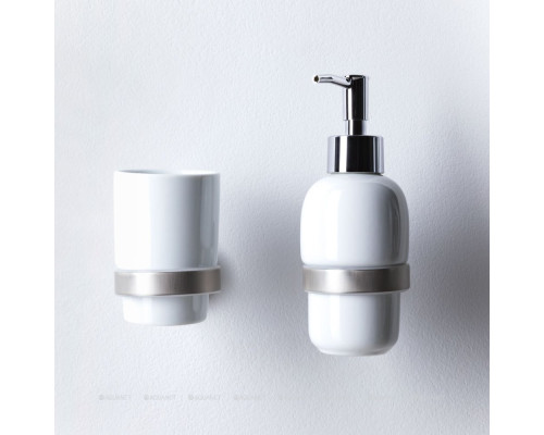 Дозатор для жидкого мыла Allen Brau Priority 6.31006-BN белый/никель браш