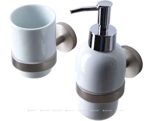 Дозатор для жидкого мыла Allen Brau Priority 6.31006-BN белый/никель браш