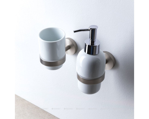 Дозатор для жидкого мыла Allen Brau Priority 6.31006-BN белый/никель браш