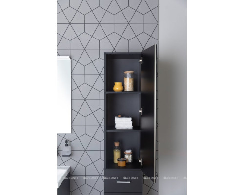 Шкаф-пенал Aquanet Верона 35 черный