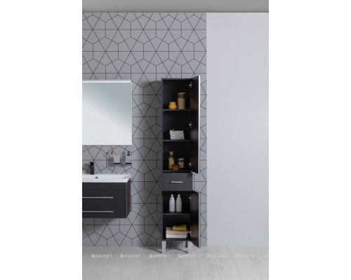 Шкаф-пенал Aquanet Верона 35 черный