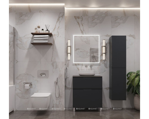 Пенал Aquanet Алвита New 35 Антрацит