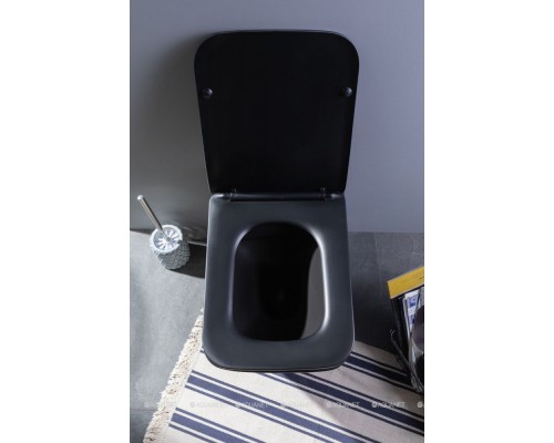 Унитаз подвесной Aquanet Rimless Tavr-W BL-103N-WHT black черный матовый