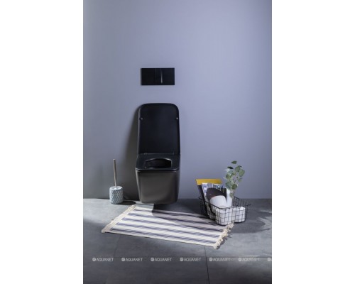 Унитаз подвесной Aquanet Rimless Tavr-W BL-103N-WHT black черный матовый
