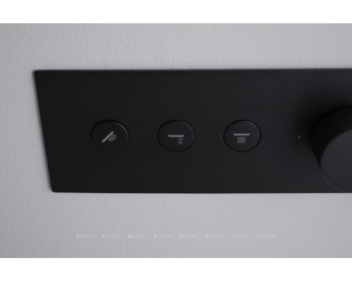 Смеситель для душа Allen Brau Liberty 5.33003-31 (с внутренней частью, 3 выхода) черный матовый