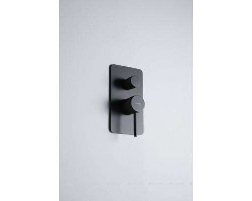 Смеситель для ванны Allen Brau Priority 5.31A11-31 (с внутренней частью, 3 выхода) черный матовый