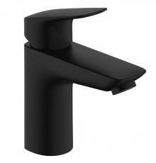 Hansgrohe Logis Смеситель для раковины, 1 отв., с донным клапаном Push-Open, цвет: черный матовый. 71107670