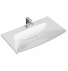 AQ Ner.08.04.D Neringa 800 Раковина 800х480х173(50) мм, с отв. под смес., с кер. накладкой слива Ner.08.04.D