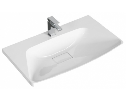 AQ Ner.08.04.D Neringa 800 Раковина 800х480х173(50) мм, с отв. под смес., с кер. накладкой слива Ner.08.04.D