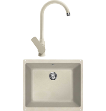 Комплект Мойка Lava U1 crema + Смеситель SG07 CRE crema