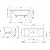 Duravit Vitrium Ванна встраиваемая 180x80cм, с ножками, с2 наклонами для спины, прямоугольная, цвет: аквамарин матовый. 700426HA