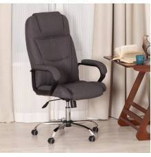Кресло руководителя TetChair Bergamo 22, хром, ткань темно-серая F68