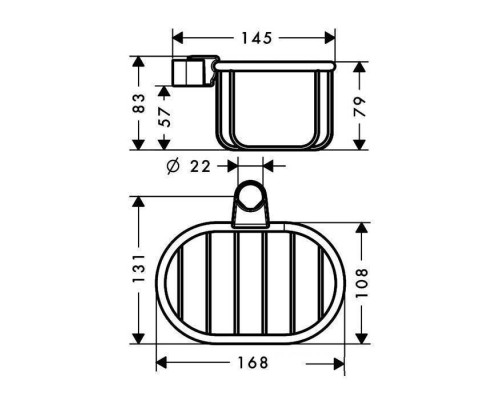 Axor Montreux Мыльница-короб, подвесная, цвет: хром. 42066000
