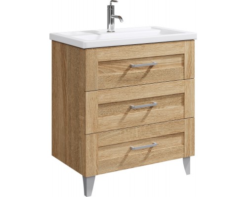 AQ FOS01083DS Фостер Тумба под умывальник напольная, дуб сонома, 810х890х460 FOS01083DS