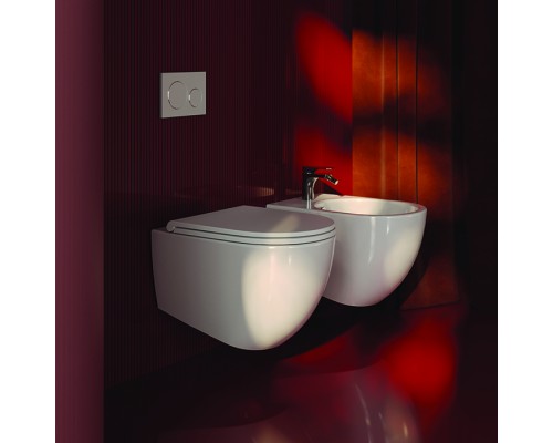 Artceram FILE 2.0 Крышка с сиденьем Flat для унитаза, механизм soft-close, цвет: белый. FLA016 01 71