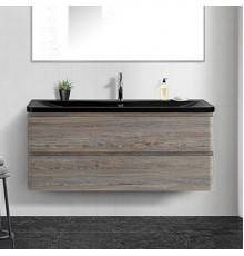 Тумба с раковиной BelBagno Albano 120 подвесная, pino scania, черная матовая раковина