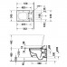 Duravit Viu Унитаз подвесной 37x57см, rimless, sensowash, с крепление Durafix, цвет: белый. 2511590000,  611600002000300