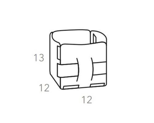 ADJ Корзинка Mini Bottega, 12x12xH13 см., цвет: пепельная роза/устричный. 1013.07/02