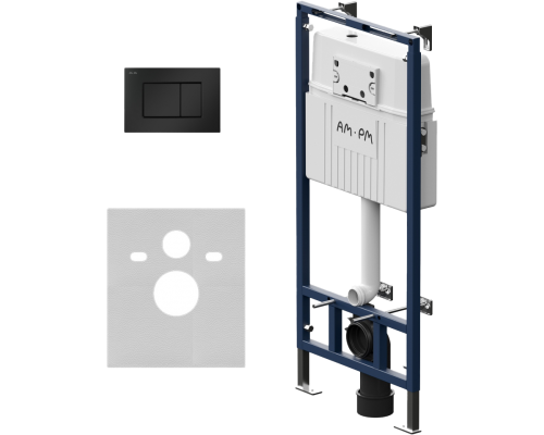 Система инсталляции для унитазов AM.PM MasterFit I012710.0238 с кнопкой смыва ProC S черной матовой