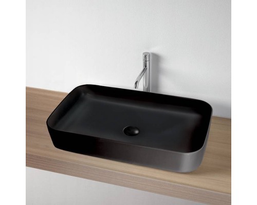 Kerasan Tribeca Раковина 70х43 см, без отв., цвет: черный матовый. 460231 Kerasan Tribeca Раковина 70х43 см, без отв., цвет: черный матовый. 460231