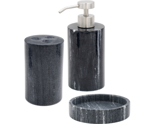 Набор Стакан Ridder Mabelle 2246237 серый + Мыльница 2246337 серая + Дозатор 2246537 серый