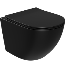 Унитаз подвесной BOND Oval F01-108 безободковый, с микролифтом, черный