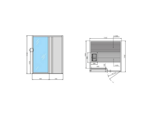 Effegibi Yoku S Door Био-Сауна 174x170х214см, угловая SX, цвет: черный орех. BI 70 20 0014 Effegibi Yoku S Door Био-Сауна 174x170х214см, угловая SX, цвет: черный орех. BI 70 20 0014