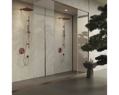 Newform X-STEEL 316 Смеситель для душа, встраиваемый, термостатический, на 2 источника, с кнопками, цвет: PVD Brushed copper bronze. 70426EX.59.067 Newform X-STEEL 316 Смеситель для душа, встраиваемый, термостатический, на 2 источника, с кнопками, цвет: PVD Brushed copper bronze. 70426EX.59.067