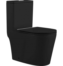 Унитаз-моноблок SantiLine SL-5029MB матовый черный, микролифт