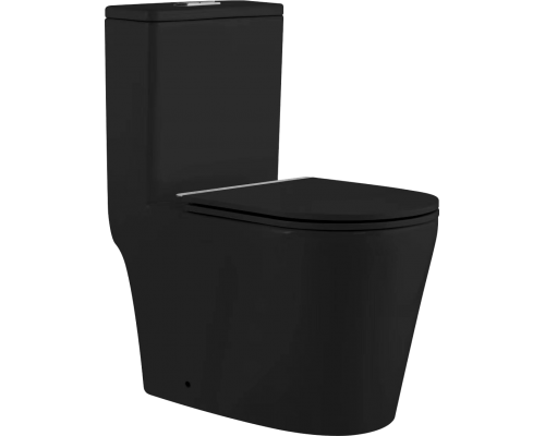 Унитаз-моноблок SantiLine SL-5029MB матовый черный, микролифт Унитаз-моноблок SantiLine SL-5029MB матовый черный, микролифт