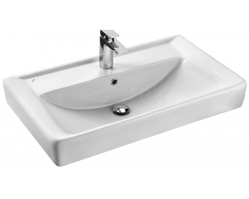 ОтдельноНеОтгр_AQ 1WH302084 Santek Раковина Тигода 80 800х472х195 мм, с отв. под смес., с отв. перел 1.WH30.2.084