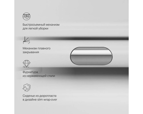 C901701SC Унитаз подвесной FlashClean с сиденьем микролифт C901701SC Унитаз подвесной FlashClean с сиденьем микролифт