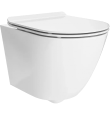 Унитаз подвесной Kerama Marazzi Sfera SF.wc.02 безободковый, с микролифтом, глянцевый белый