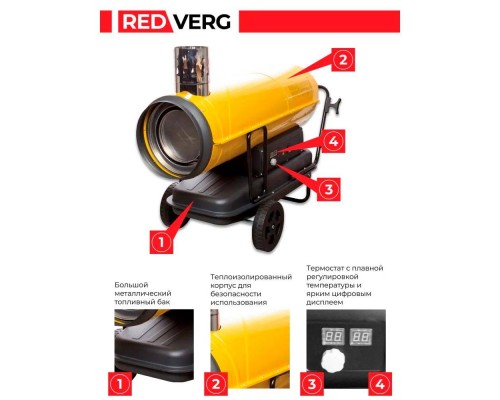 Воздухонагреватель дизельный REDVERG RD-DHI80W