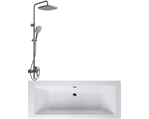Комплект Акриловая ванна Artemis Sentinus 170x80 см, с каркасом + Стойка STWORKI Ларвик HWB0502-P01GD вороненая сталь Комплект Акриловая ванна Artemis Sentinus 170x80 см, с каркасом + Стойка STWORKI Ларвик HWB0502-P01GD вороненая сталь