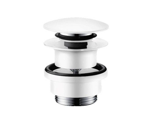 Hansgrohe Донный клапан для раковины и биде, push-open, цвет: белый матовый. 50100700 Hansgrohe Донный клапан для раковины и биде, push-open, цвет: белый матовый. 50100700