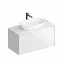 Kerama Marazzi PLAZA Modern Тумба подвесная 100x48см, 2 ящика, цвет: белый . PLB.M.100.2\WHT