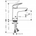 Hansgrohe Logis Смеситель для раковины, 1 отв., с донным клапаном Push-Open, цвет: черный матовый. 71107670