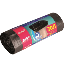 Мешки для мусора York 902130 черные, 30 литров, 30 шт