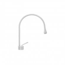 Gessi Goccia Смеситель для раковины на 1 отверстие, излив 244мм R=125, цвет: белый. 33602#279