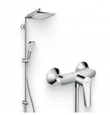 Душевой комплект Смеситель для душа Hansgrohe Logis E 71602000 + Стойка Crometta E 240 1jet Showerpipe Reno 27289000 EcoSmart
