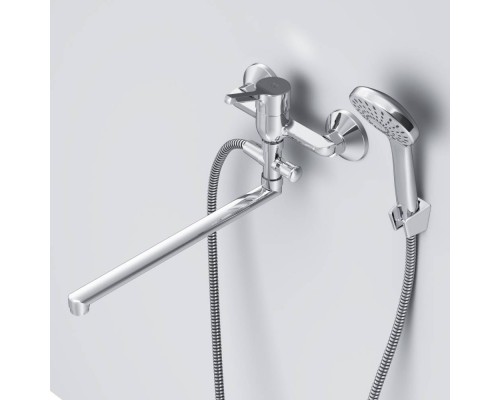 F85B90100 Смеситель для ванны и душа с длинным изливом и душевым набором